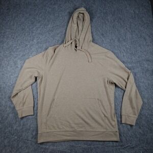 Jachs New York Hoodie Mens Large Camel Lenox Hoodie Pullover Stretch Knit Tan